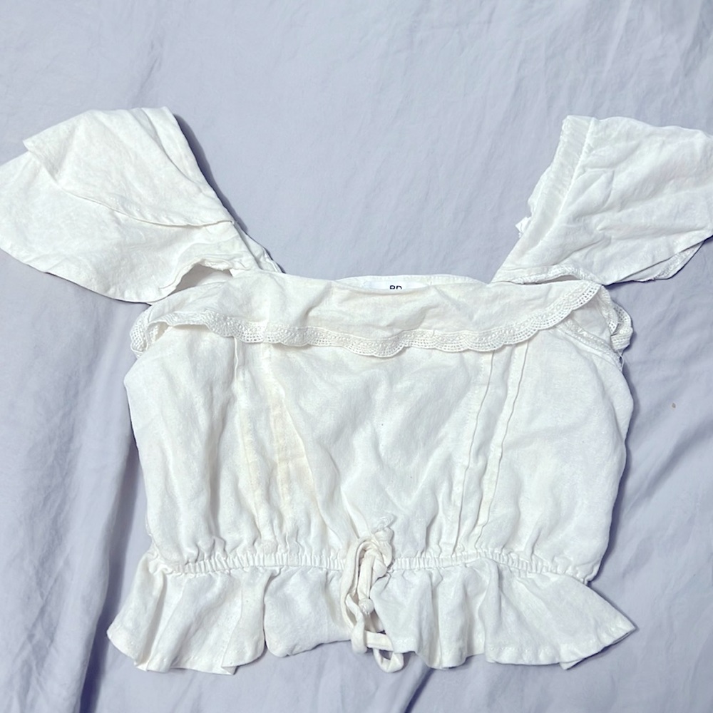 White BP cropped shirt XS